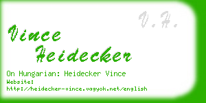 vince heidecker business card
